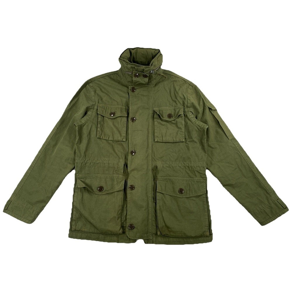 J Crew NX-631 M65 Military Mechanic Field Jacket Hooded Green Men's Medium